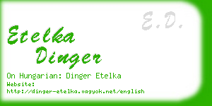 etelka dinger business card